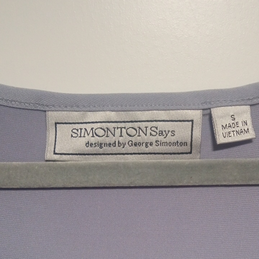 George Simonton Soft Blue Ruffle Dress - Picture 2 of 2
